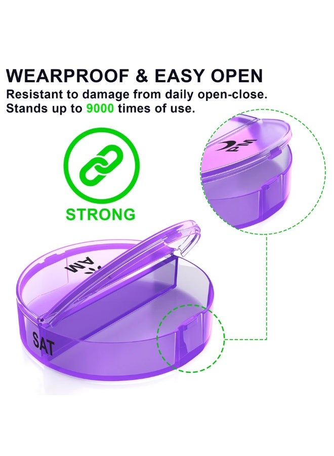 Portable 7-Day Pill Organizer AM PM – Large Clear Medicine Storage Box with Waterproof Dustproof Protection for Vitamins, Capsules, Fish Oil, and Daily Health Routine - Image 5